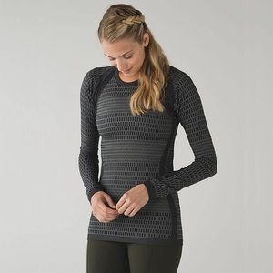 Lululemon About That Base Long Sleeve in Black & Slate